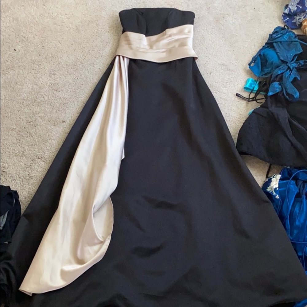 black & gold gown